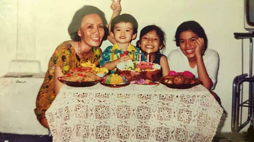 A snapshot from Evelyn's childhood with aunt Poh Choo