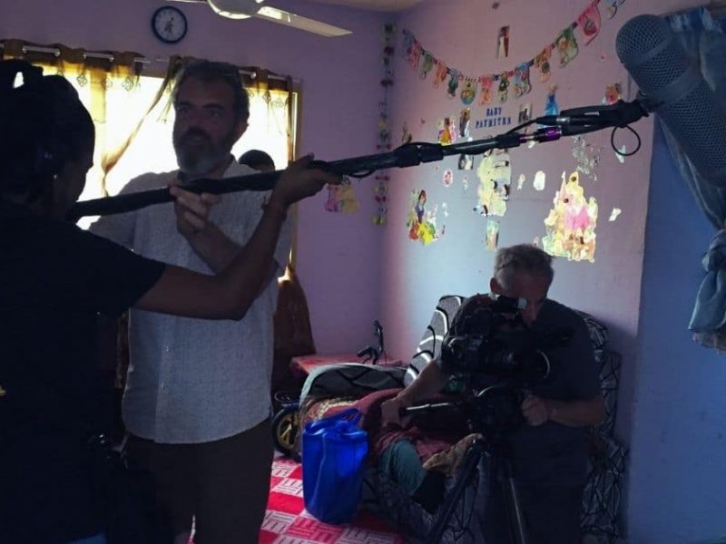 Martin and Sebastian on set of Demi Paymitra, a documentary about the urban poor in Kuala Lumpur